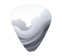 GGNKDL Ink waves Prints Guitar plectrum 12 pieces with three thickness plectrum combinations suitable for bass and ukulele