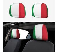 GGNKDL Italian Flag Prints 2-Pack car headrest Cover dustproof car Accessory Protective Cover