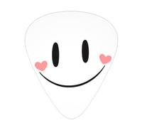 GGNKDL Keep smiling every day Prints Guitar plectrum 12 pieces with three thickness plectrum combinations suitable for bass and ukulele