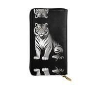 GGNKDL King of the Forest printing Women's leather long handheld wallet large capacity credit card zipper bag
