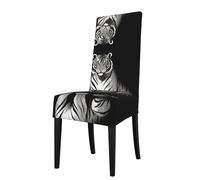 GGNKDL King of The Forest Prints Restaurant Chair Covers are Detachable, Super Elastic, and Washable, Suitable for Kitchens