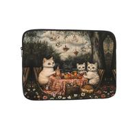 GGNKDL Kittens Going on a Field Trip Pattern Shockproof Portable Laptop Sleeve Bag 17 inch for Men Women Business Travel, Office Daily Use