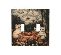 GGNKDL Kittens going on a field trip printing Switch cover decorative wall panel suitable for residential and commercial areas 4.5x4.5 In
