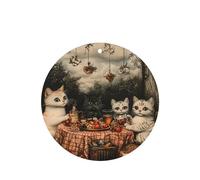 GGNKDL Kittens going on a field trip prints 6-piece Round Shape car air freshener with hanging type car accessories