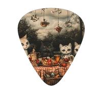 GGNKDL Kittens going on a field trip Prints Guitar plectrum 12 pieces with three thickness plectrum combinations suitable for bass and ukulele