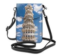 GGNKDL Leaning Tower of Pisa printing Crossbody bag, mobile phone bag, women's small wallet, a practical gift suitable for going out, exercising, and shopping