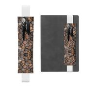 GGNKDL Leather Pen Holder Bookmark Pebbles in the beach Pattern for Hardcover Journals, Diaries, Planners - Adjustable Strap Band Pouch