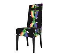 GGNKDL Light up The Rainbow Prints Restaurant Chair Covers are Detachable, Super Elastic, and Washable, Suitable for Kitchens