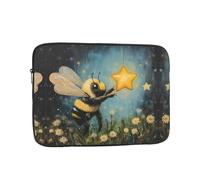 GGNKDL Little bee Picking Stars Pattern Shockproof Portable Laptop Sleeve Bag 10 inch for Men Women Business Travel, Office Daily Use