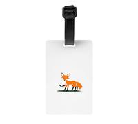 GGNKDL Little Fox Stealing Eggs Prints Luggage Tags and Travel Bag Tags are Suitable for Both Men and Women to Prevent Luggage