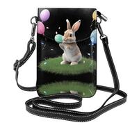 GGNKDL Little rabbit playing happily printing Crossbody bag, mobile phone bag, women's small wallet, a practical gift suitable for going out, exercising, and shopping