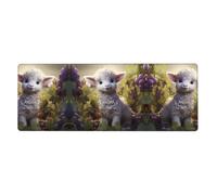 GGNKDL Little Sheep in The Vineyard Prints Gaming Mouse pad XXL Large Mouse Mat Long Extended Mouse Pad Desk Mat Non-Slip Rubber Mice Pads Stitched Edges Thin Pad 31.5 x 11.8 x 0.12 in