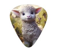 GGNKDL Little sheep in the vineyard Prints Guitar plectrum 12 pieces with three thickness plectrum combinations suitable for bass and ukulele