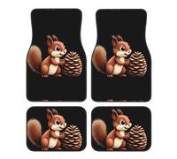 GGNKDL Little Squirrel Stealing Pine Cones Printing Car Floor mats with Anti Slip Front and Rear are Suitable for Cars, Trucks and SUV