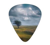 GGNKDL Little Tree on the Prairie Prints Guitar plectrum 12 pieces with three thickness plectrum combinations suitable for bass and ukulele