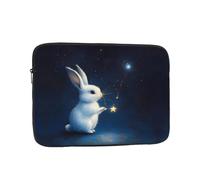 GGNKDL Little White Rabbit Picking Stars Pattern Shockproof Portable Laptop Sleeve Bag 12 inch for Men Women Business Travel, Office Daily Use