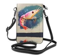 GGNKDL Lively little shrimp printing Crossbody bag, mobile phone bag, women's small wallet, a practical gift suitable for going out, exercising, and shopping