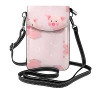 GGNKDL lovely pink pig printing Crossbody bag, mobile phone bag, women's small wallet, a practical gift suitable for going out, exercising, and shopping