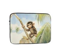 GGNKDL Monkey on The Coconut Tree Pattern Shockproof Portable Laptop Sleeve Bag 12 inch for Men Women Business Travel, Office Daily Use