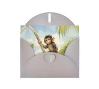 GGNKDL Monkey On The Coconut Tree Prints Greeting Card - High-End Pearlescent Paper With Dazzling Sparkling Effect