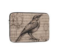 GGNKDL Nightingale Notes Pattern Shockproof Portable Laptop Sleeve Bag 10 inch for Men Women Business Travel, Office Daily Use