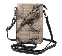 GGNKDL Nightingale Notes printing Crossbody bag, mobile phone bag, women's small wallet, a practical gift suitable for going out, exercising, and shopping