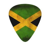 GGNKDL Old Jamaican Flag Prints Guitar plectrum 12 pieces with three thickness plectrum combinations suitable for bass and ukulele