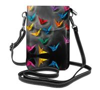 GGNKDL Origami Thousand Paper Crane printing Crossbody bag, mobile phone bag, women's small wallet, a practical gift suitable for going out, exercising, and shopping