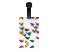 GGNKDL Origami Thousand Paper Crane Prints Luggage Tags and Travel Bag Tags are Suitable for Both Men and Women to Prevent Luggage