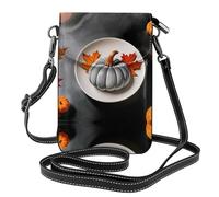 GGNKDL Painting pumpkin printing Crossbody bag, mobile phone bag, women's small wallet, a practical gift suitable for going out, exercising, and shopping