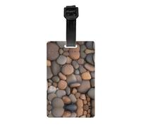 GGNKDL Pebbles in The Beach Prints Luggage Tags and Travel Bag Tags are Suitable for Both Men and Women to Prevent Luggage
