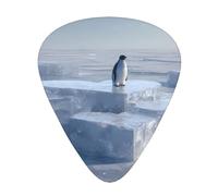 GGNKDL Penguin on the ice cube of love Prints Guitar plectrum 12 pieces with three thickness plectrum combinations suitable for bass and ukulele