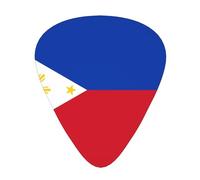 GGNKDL Philippine flag Prints Guitar plectrum 12 pieces with three thickness plectrum combinations suitable for bass and ukulele
