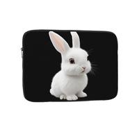GGNKDL Pink and White Rabbit Pattern Shockproof Portable Laptop Sleeve Bag 17 inch for Men Women Business Travel, Office Daily Use