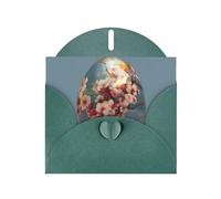 GGNKDL Plum Blossoms On Easter Eggs Prints Greeting Card - High-End Pearlescent Paper With Dazzling Sparkling Effect