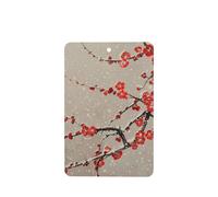 GGNKDL Plum blossoms under the snow prints 6-piece Rectangle car air freshener with hanging type car accessories