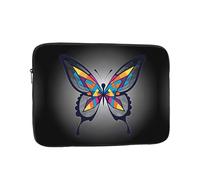 GGNKDL Polygon Color Blocker Butterfly Pattern Shockproof Portable Laptop Sleeve Bag 17 inch for Men Women Business Travel, Office Daily Use