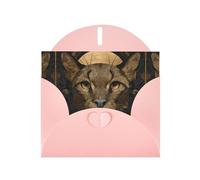 GGNKDL Pretty Cat Head Prints Greeting Card - High-End Pearlescent Paper With Dazzling Sparkling Effect