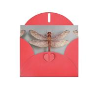 GGNKDL Printed Dragonfly Prints Greeting Card - High-End Pearlescent Paper With Dazzling Sparkling Effect