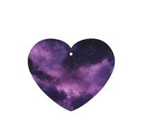 GGNKDL Purple starry sky prints 6-piece Heart Shape car air freshener with hanging type car accessories
