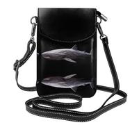 GGNKDL Quiet shark printing Crossbody bag, mobile phone bag, women's small wallet, a practical gift suitable for going out, exercising, and shopping
