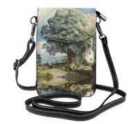 GGNKDL Rainbow beside the tree printing Crossbody bag, mobile phone bag, women's small wallet, a practical gift suitable for going out, exercising, and shopping