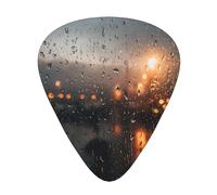 GGNKDL Raindrops on the window Prints Guitar plectrum 12 pieces with three thickness plectrum combinations suitable for bass and ukulele