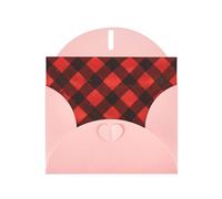 GGNKDL Red Black Buffalo Check Plaid Pattern Prints Greeting Card - High-End Pearlescent Paper With Dazzling Sparkling Effect