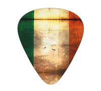 GGNKDL Retro Irish flag Prints Guitar plectrum 12 pieces with three thickness plectrum combinations suitable for bass and ukulele