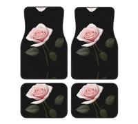GGNKDL Romantic Pink Roses Printing Car Floor mats with Anti Slip Front and Rear are Suitable for Cars, Trucks and SUV