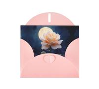 GGNKDL Roses In The Moonlight Prints Greeting Card - High-End Pearlescent Paper With Dazzling Sparkling Effect