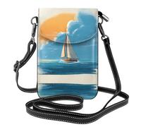 GGNKDL Sailing under the sky printing Crossbody bag, mobile phone bag, women's small wallet, a practical gift suitable for going out, exercising, and shopping