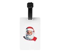 GGNKDL Santa Claus Fulfilling his Wish Prints Luggage Tags and Travel Bag Tags are Suitable for Both Men and Women to Prevent Luggage