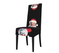 GGNKDL Santa Claus Fulfilling his Wish Prints Restaurant Chair Covers are Detachable, Super Elastic, and Washable, Suitable for Kitchens